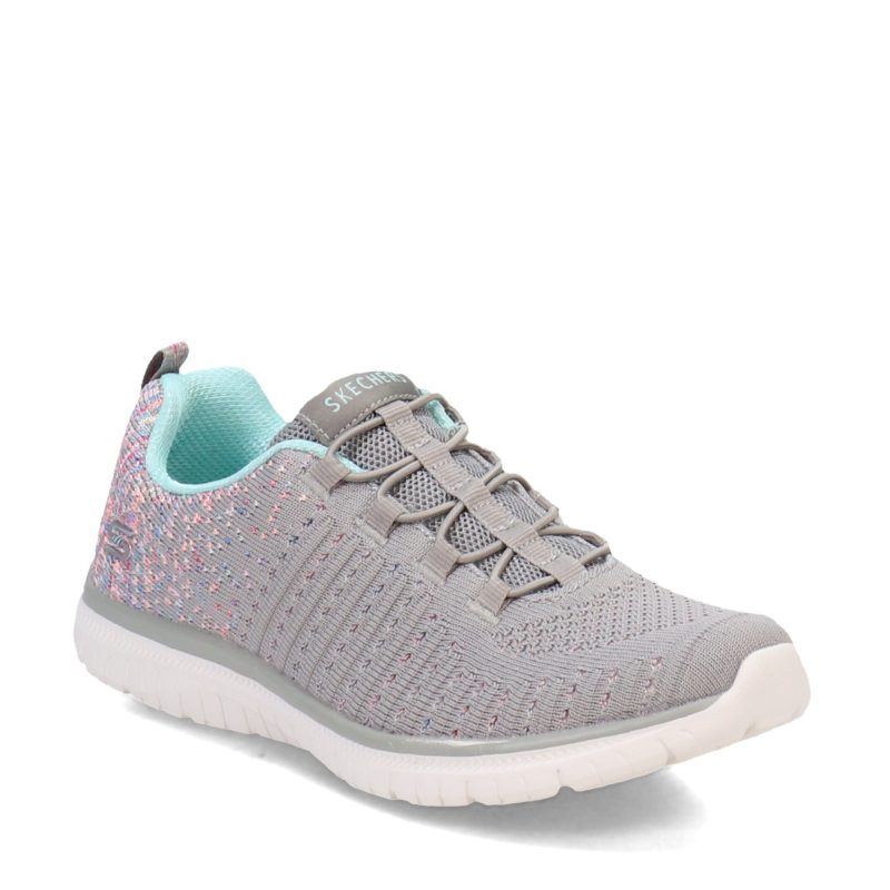 104411 GYMT Womens Skechers Virtue Sneaker Grey e2378598 c060 4c93 a4af b10ed70690fb