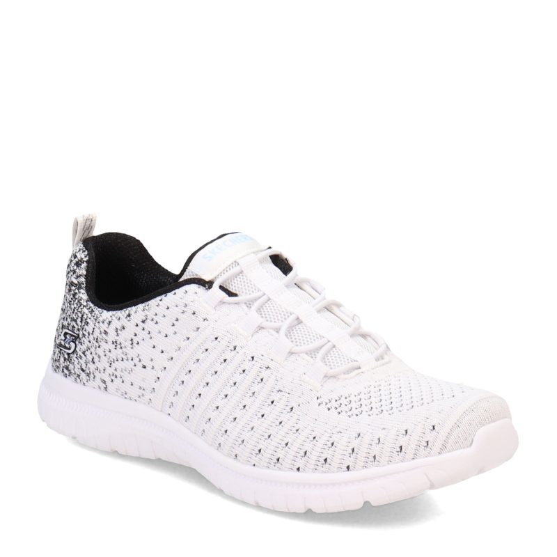 104411 WBK Womens Skechers Womens Active White Black