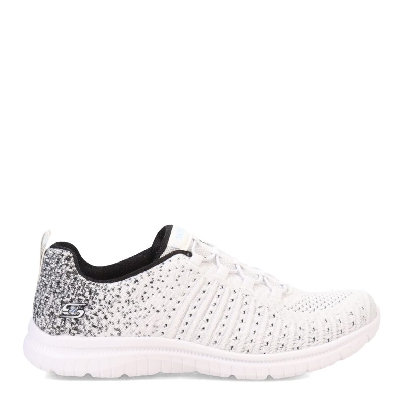 104411 WBK Womens Skechers Womens Active White Black 1