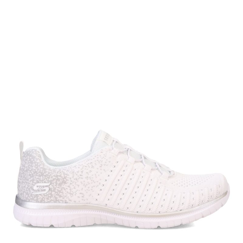 104424 WSL Womens Skechers Virtue Lucent Sneaker White 1