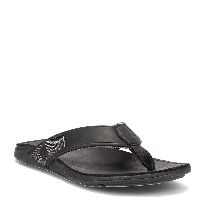 10465 4040 Mens Olu Kai Tuahine Sandal Black