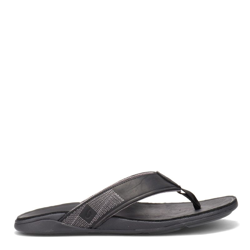 10465 4040 Mens Olu Kai Tuahine Sandal Black 1