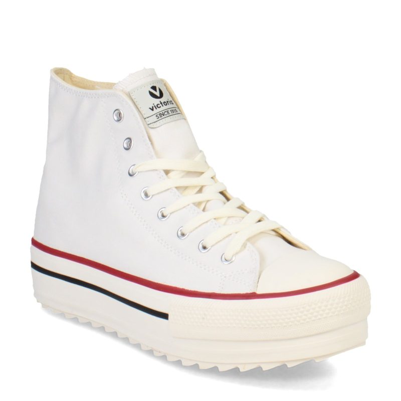 1061121 BLANCO Womens Victoria Tribu Doble Lona Sneaker Blanco