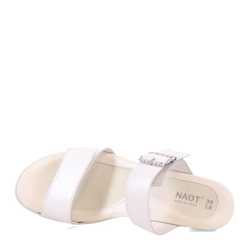 106126 H60 Womens Naot Recent Sandal White Pearl 5