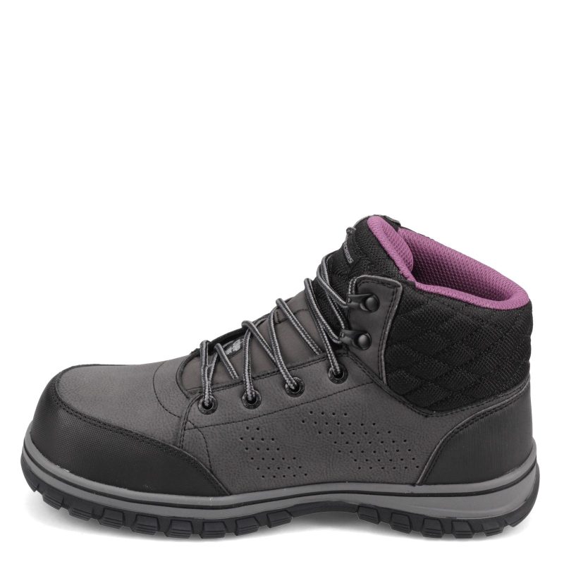 108004 Blk Womens Skechers Mc Coll Comp Toe Work Boot Black 3