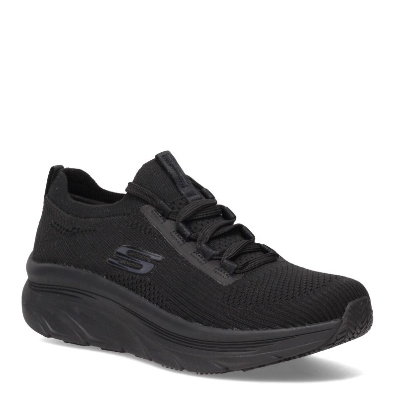 108017 Blk Womens Skechers Work Relaxed Fit D Lux Walker Sr Ozema Work Shoe Black