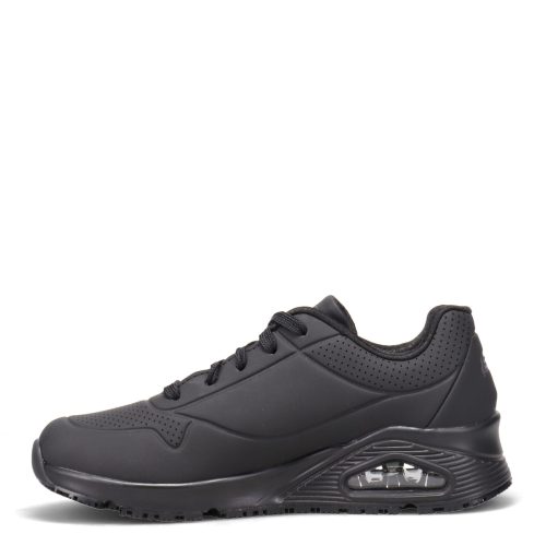 108021 Blk Womens Skechers Relaxed Fit Uno Sr Work Shoe Black 3