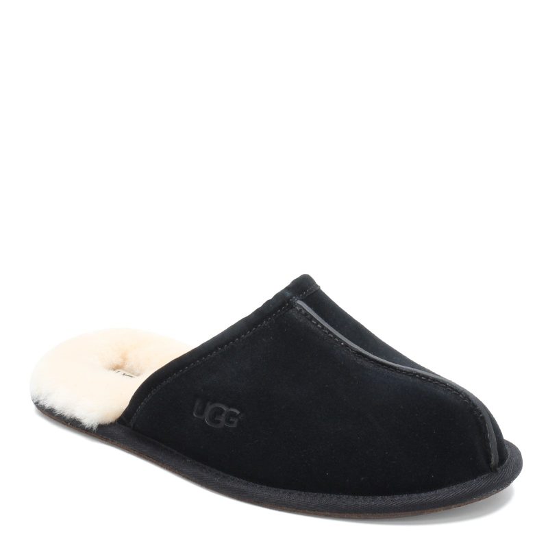 1101111 BLK Mens Ugg Scuff Slipper Black