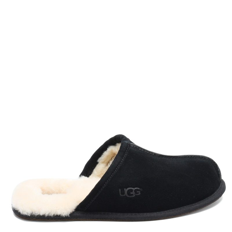 1101111 BLK Mens Ugg Scuff Slipper Black 1