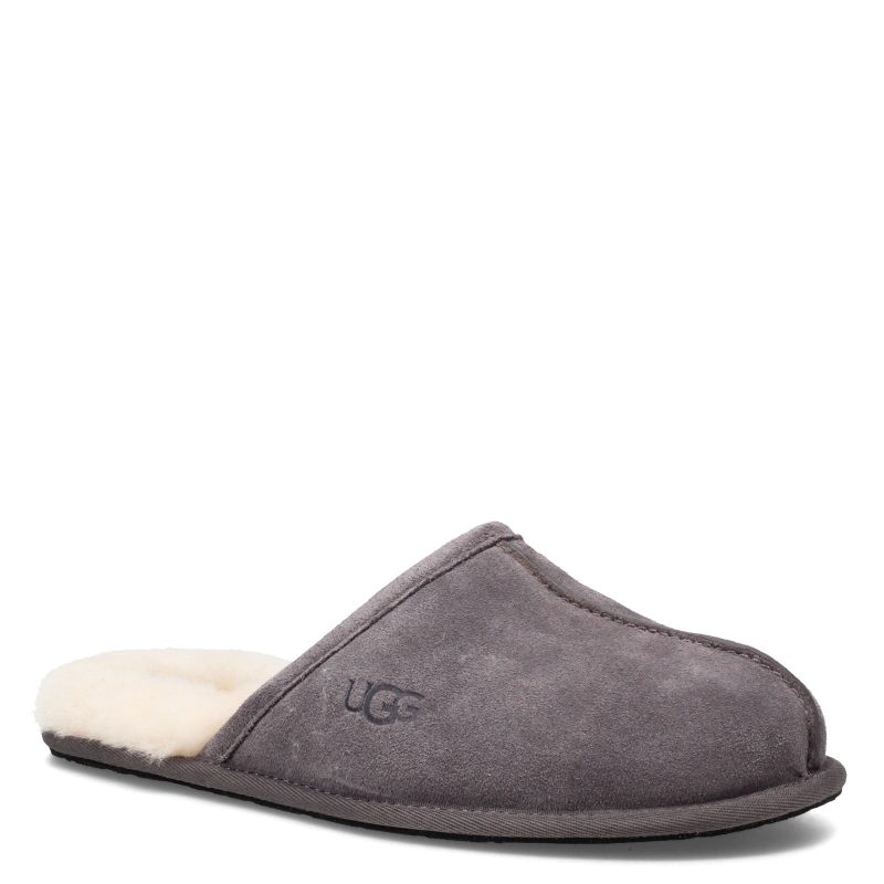 1101111 Dgry Mens Ugg Scuff Slipper Dark Grey