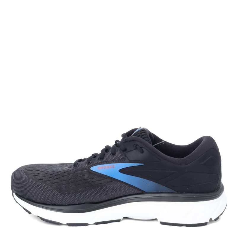 110323 2 E 064 Mens Brooks Dyad 11 Running Shoe Wide Width Black Blue 3