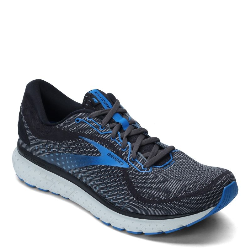 110329 2 E 064 Mens Brooks Glycerin 18 Running Shoe Wide Width Black Blue