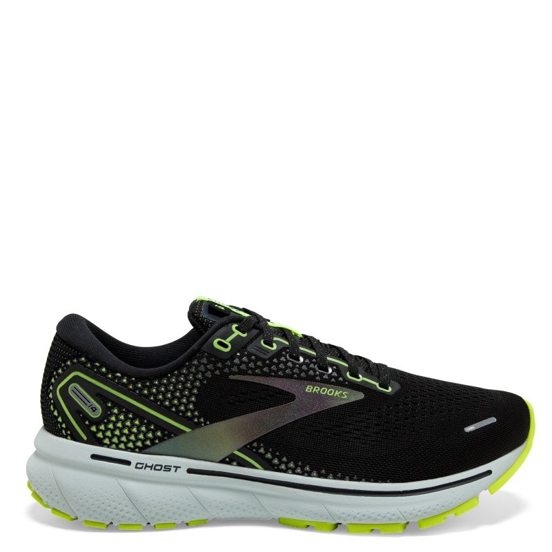 110369 1 D 050 Mens Brooks Ghost 14 Running Shoe Black Nightlife 1