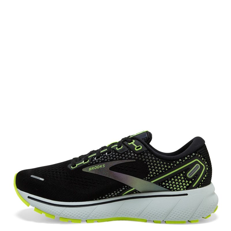 110369 1 D 050 Mens Brooks Ghost 14 Running Shoe Black Nightlife 2