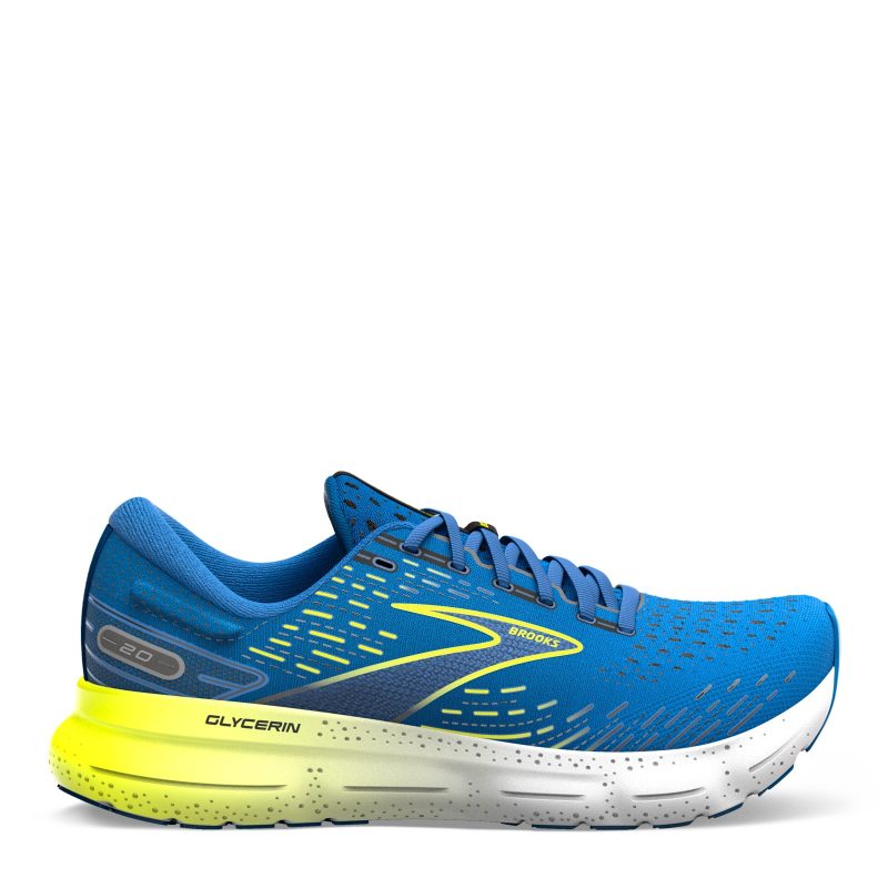 110382 1D 482 Mens Brooks Glycerin 20 Running Shoe Blue Nightlife 1