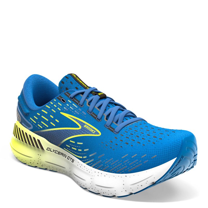 110383 1D 482 Mens Brooks Glycerin Gts 20 Running Shoe Blue Nightlife