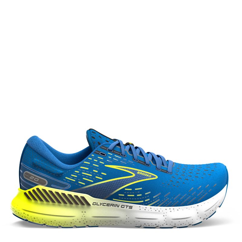 110383 1D 482 Mens Brooks Glycerin Gts 20 Running Shoe Blue Nightlife 1