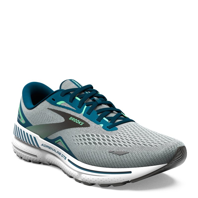 110391 1D 427 Mens Brooks Adrenaline Gts 23 Running Shoe Grey Blue