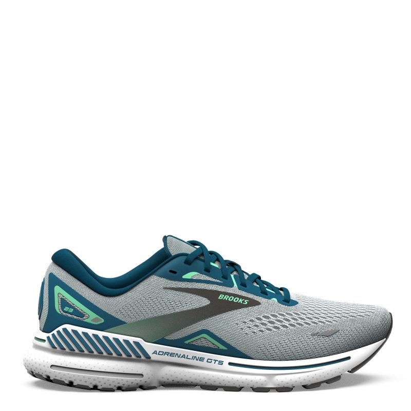 110391 1D 427 Mens Brooks Adrenaline Gts 23 Running Shoe Grey Blue