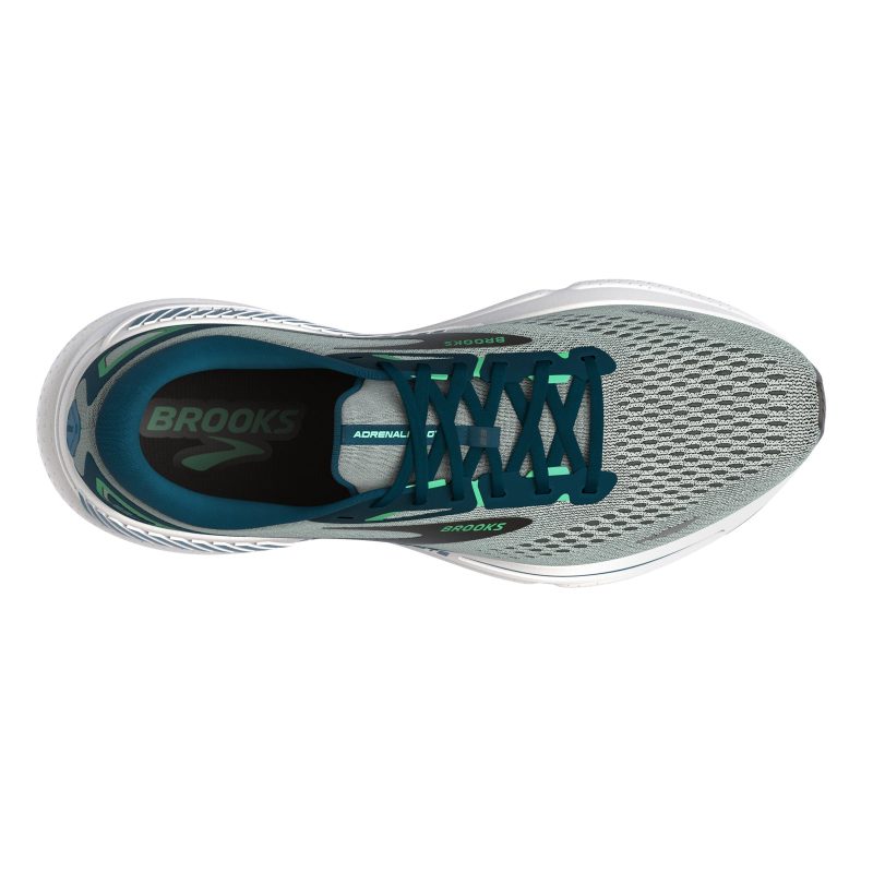 110391 1D 427 Mens Brooks Adrenaline Gts 23 Running Shoe Grey Blue