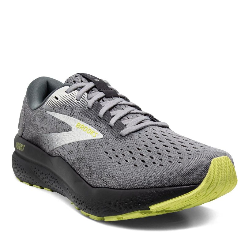 110418 1D 041 Mens Brooks Ghost 16 Running Shoe Primer Grey Lime