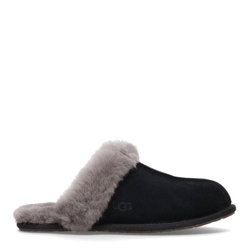 1106872 Bcgr Womens Ugg Scuffette Ii Slipper Black Gray 1