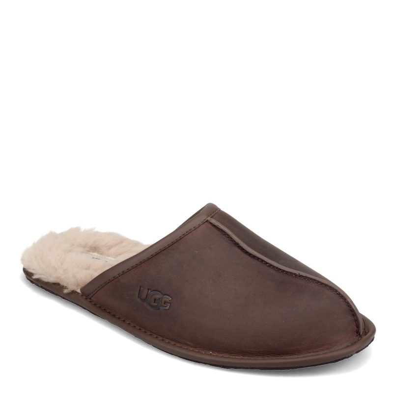 1108192 Tan Mens Ugg Scuff Slipper Tan Leather