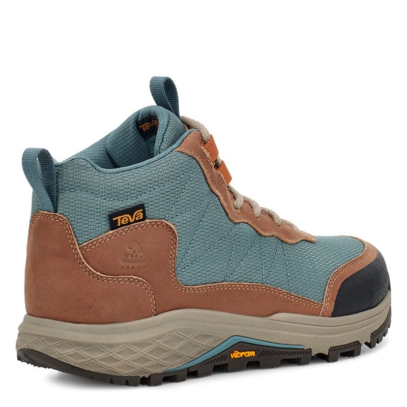 1116631 TTRP Womens Teva Ridgeview Mid Waterproof Boot Tan Blue 7