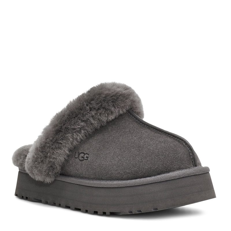 1122550 CHRC Womens Ugg Disquette Slipper Charcoal