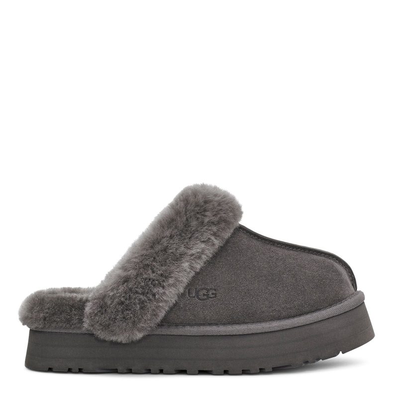 1122550 CHRC Womens Ugg Disquette Slipper Charcoal 1