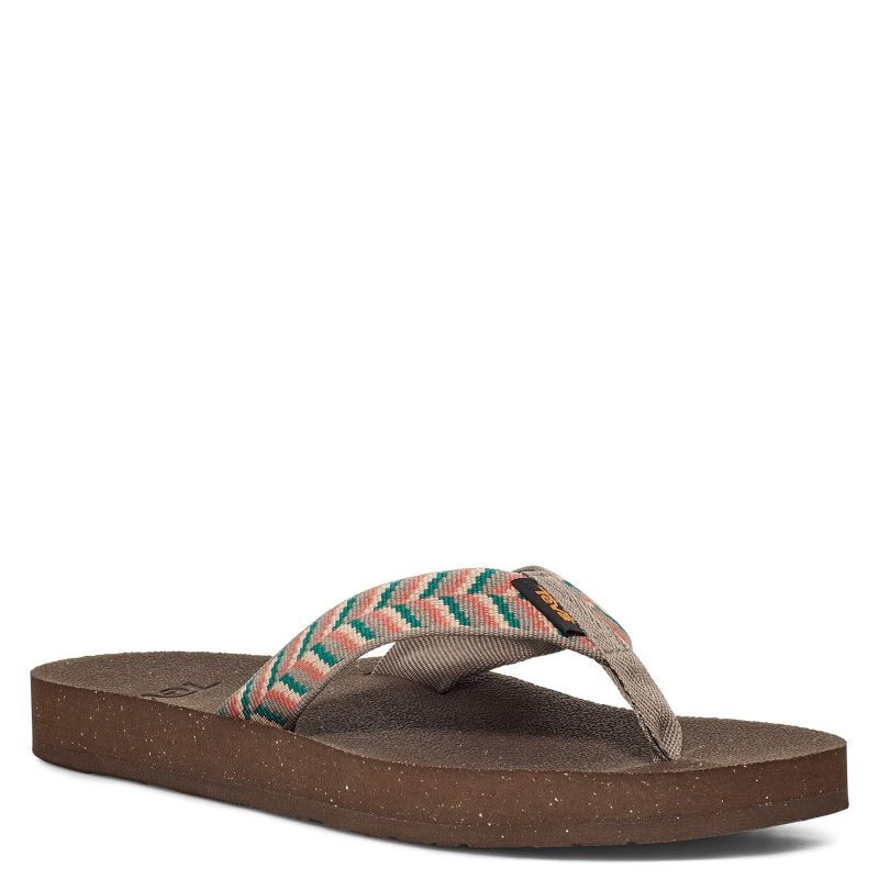 1124044 RGNT Womens Teva Reflip Sandal Brown