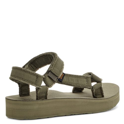 1127570 OLV Womens Teva Midform Universal Sandal Olive Canvas 4