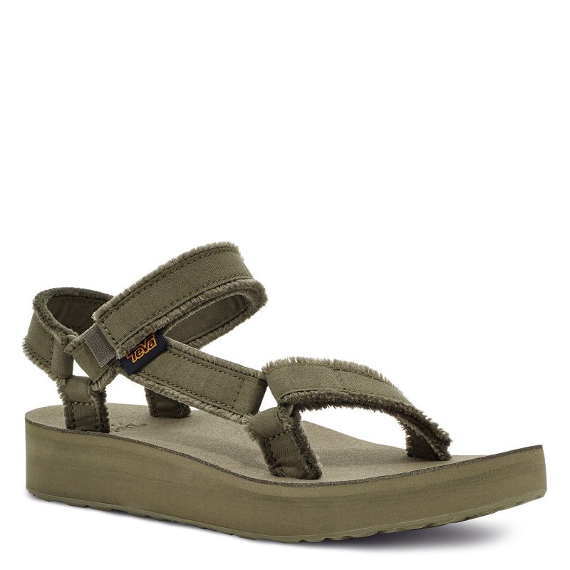 1127570 OLV Womens Teva Midform Universal Sandal Olive Canvas 5c472777 43b2 40bf 95be cdeda6028ca6