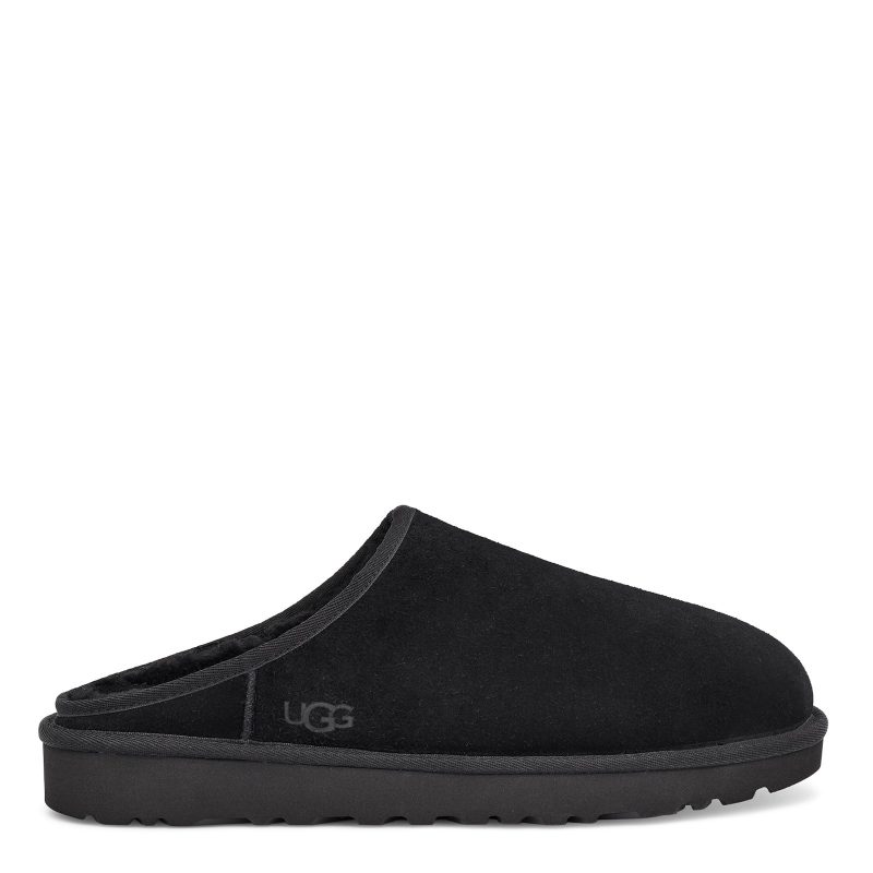 1129290 BLK Mens Ugg Classic Slip On Slipper Black 1