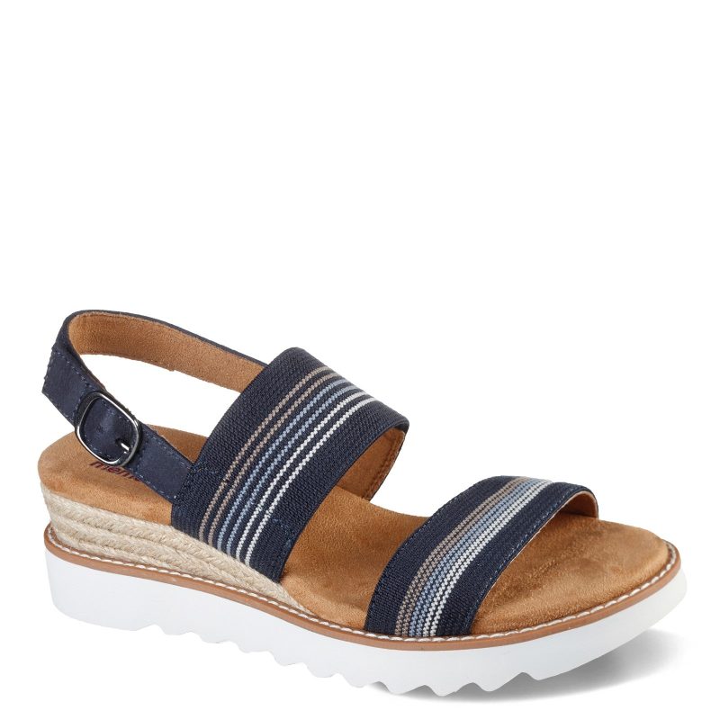 113863 NVMT Womens Skechers Bobs Desert Kiss Hi Tea Time Sandal Navy