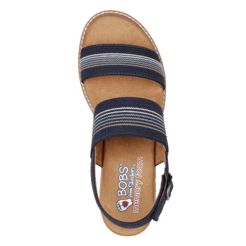 113863 NVMT Womens Skechers Bobs Desert Kiss Hi Tea Time Sandal Navy 3