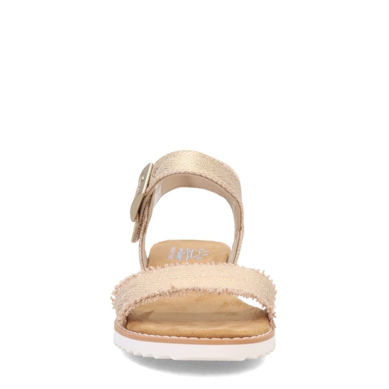 114131 CHMP Womens Skechers Bobs Desert Kiss Gold Crush Sandal Champagne 2