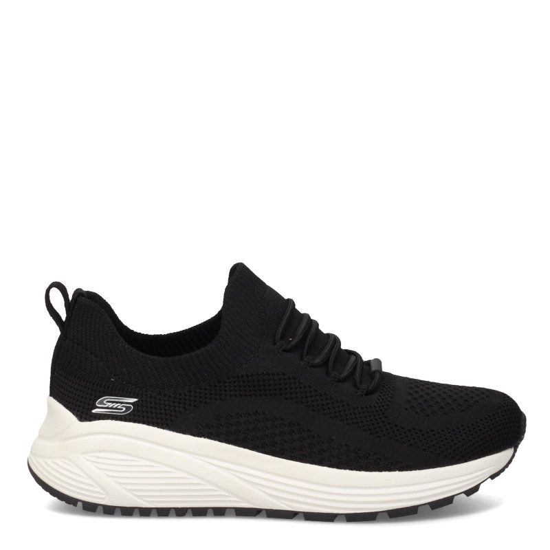 117027W BLK Womens Skechers Sport Sparrow 20 Allegiance Crew Sneaker Wide Width Black 1