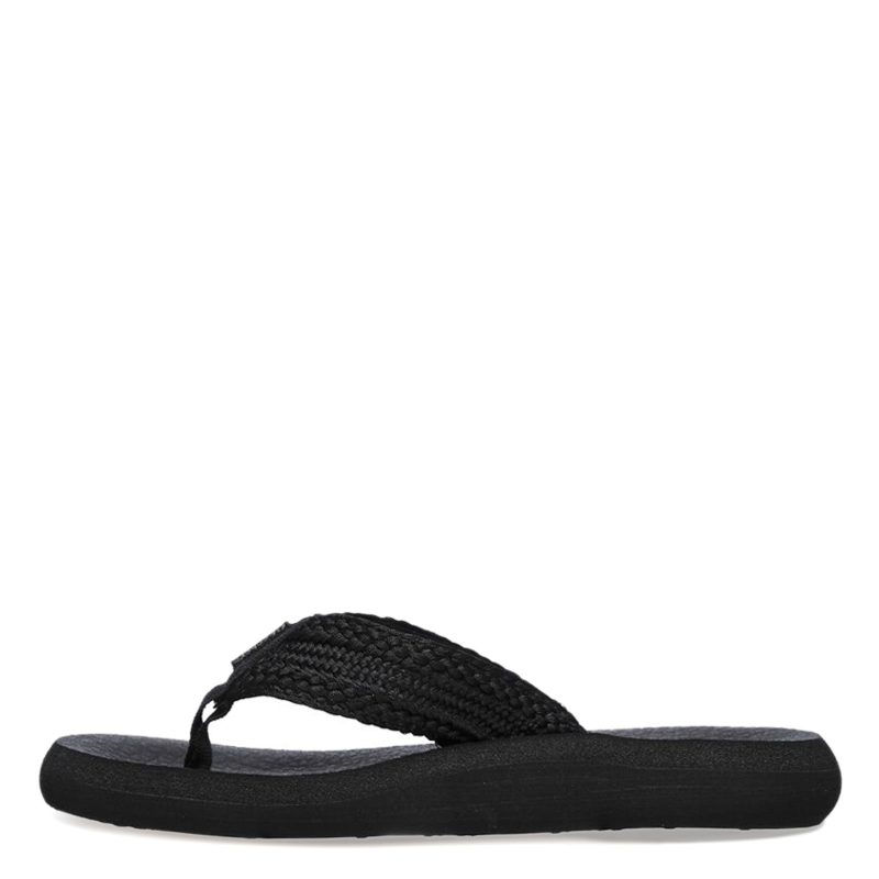 119107 BBK Womens Skechers Asana Sandal Black 2