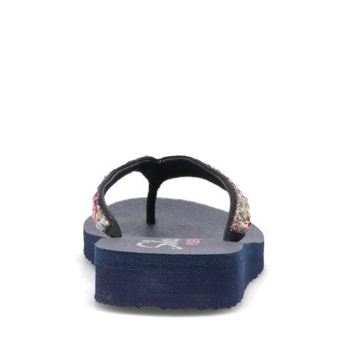 119153 Nvmt Womens Skechers Meditation Daisy Garden Sandal Navy Multi 4