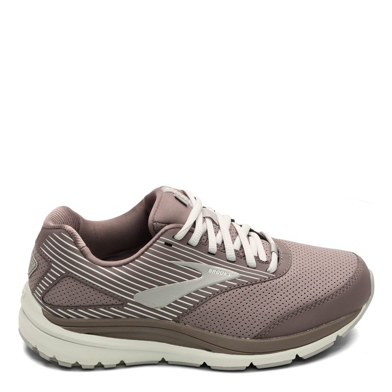 120308 2 E 094 Womens Brooks Addiction Walker 2 Walking Shoe Wide Width Grey Suede 1