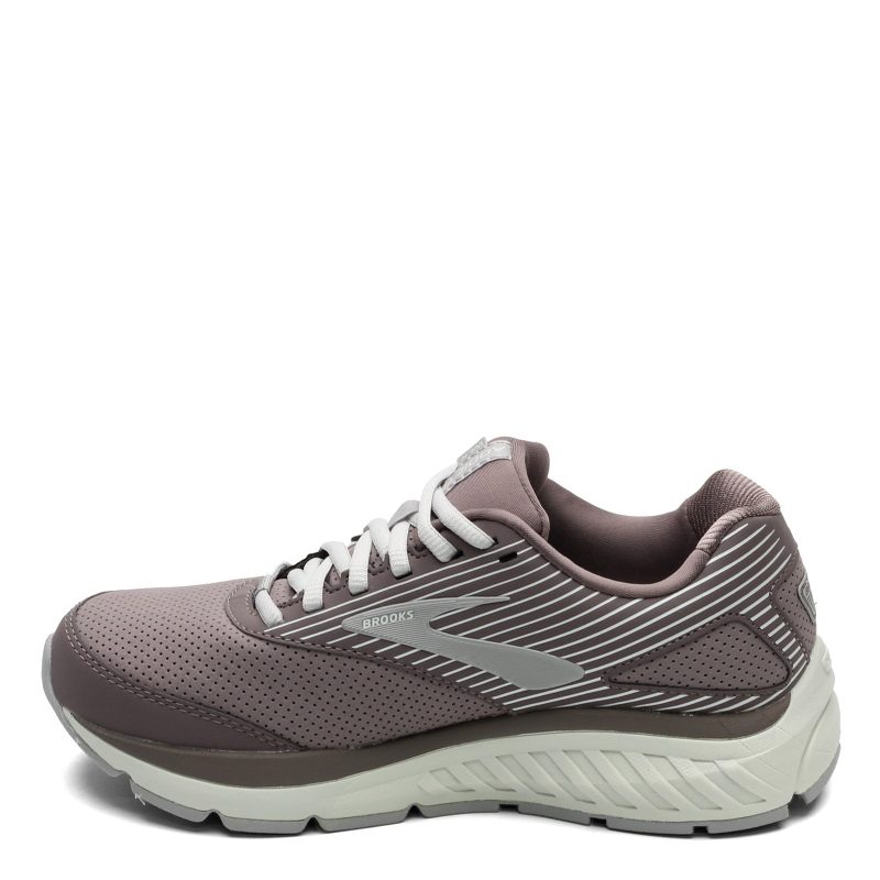 120308 2 E 094 Womens Brooks Addiction Walker 2 Walking Shoe Wide Width Grey Suede 3