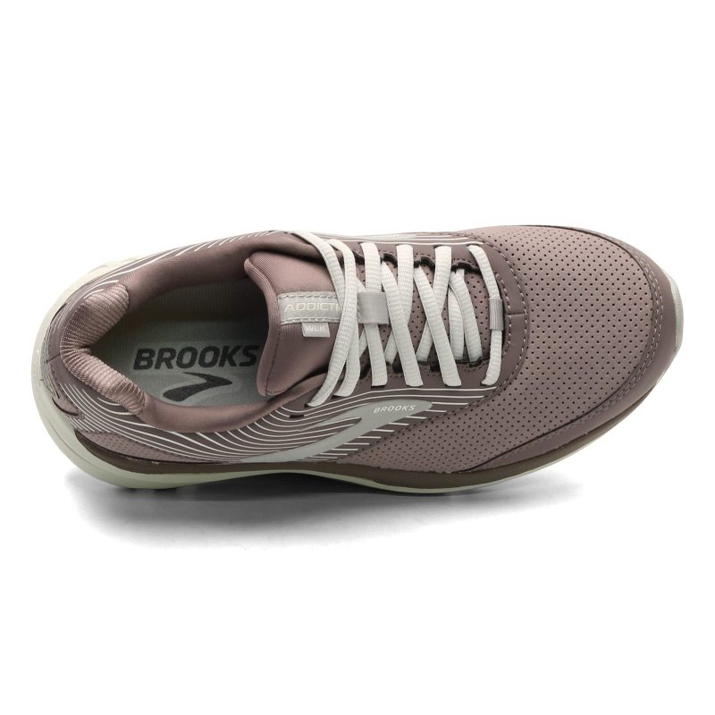 120308 2 E 094 Womens Brooks Addiction Walker 2 Walking Shoe Wide Width Grey Suede 5