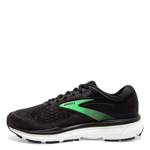 120312 1 B 082 Womens Brooks Dyad 11 Running Shoe Black Green 3