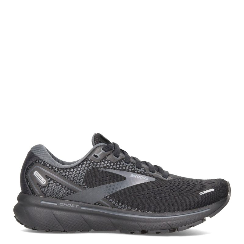 120356 1 D 020 Womens Brooks Ghost 14 Running Shoe Wide Width Black Ebony 1