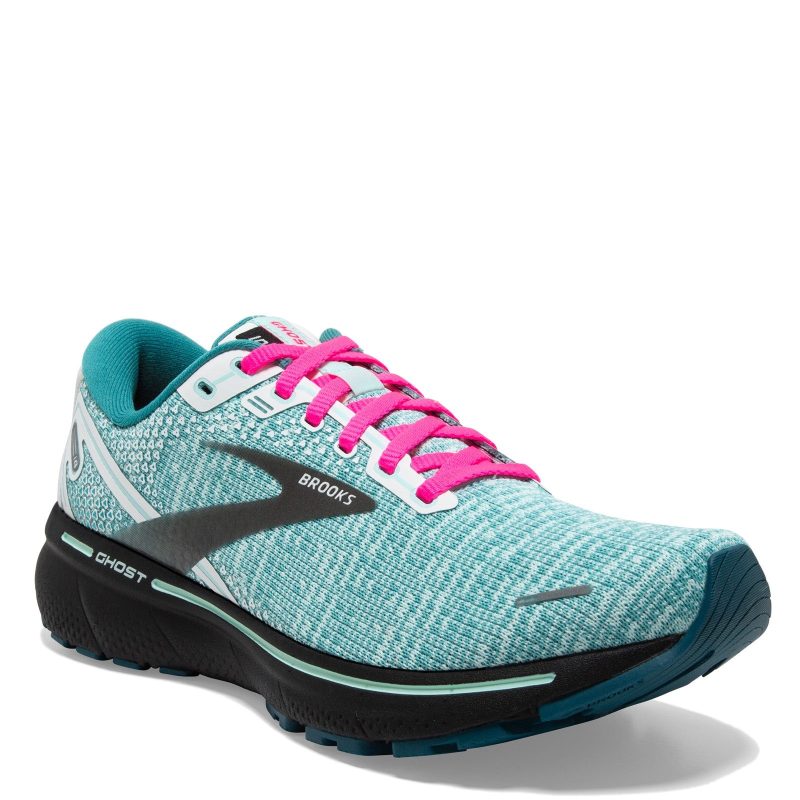 120356 1B 141 Womens Brooks Ghost 14 Running Shoe Whiteblackblue Lig d645b0e1 135b 438e b63e 25403f3c737b