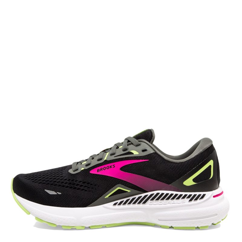 120381 1B 037 Womens Brooks Adrenaline Gts 23 Running Shoe Black Pink Green 2 1546136a bc64 4695 be3c 471a7a08330d