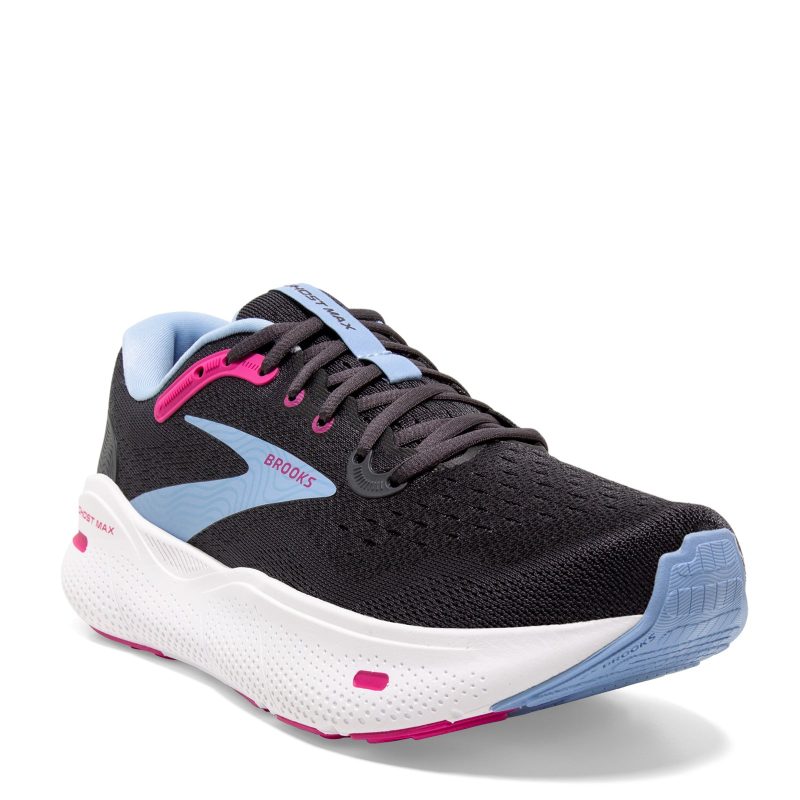 120395 2E 082 Womens Brooks Ghost Max Running Shoe Extra Wide Width Ebony Grey Lilac