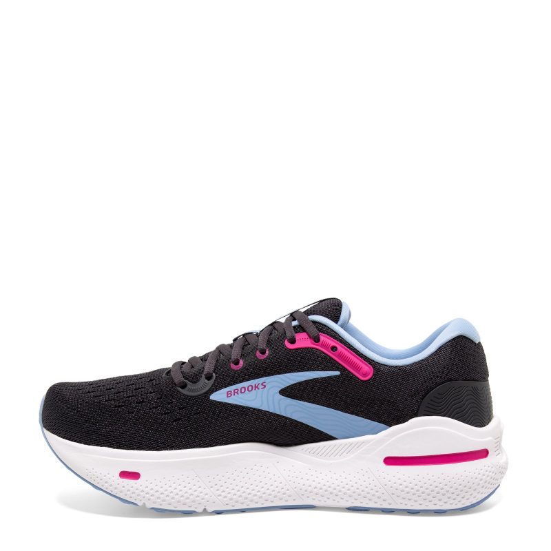 120395 2E 082 Womens Brooks Ghost Max Running Shoe Extra Wide Width Ebony Grey Lilac 2