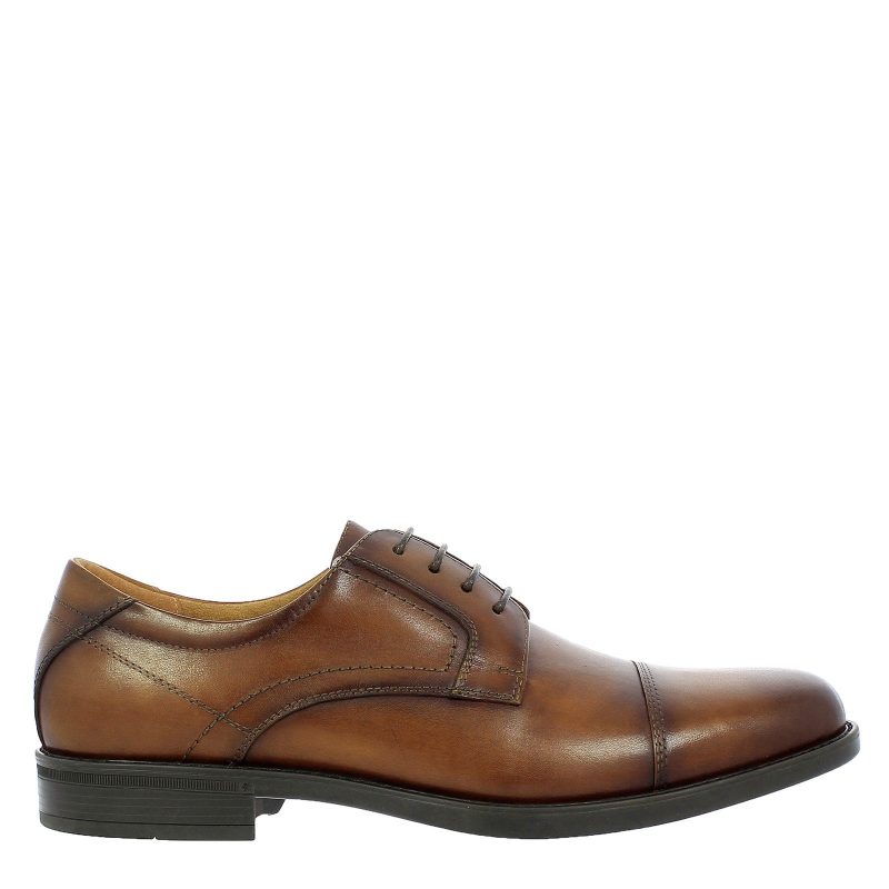 12138 221 Mens Florsheim Midtown Cap Toe Oxford Cognac 1